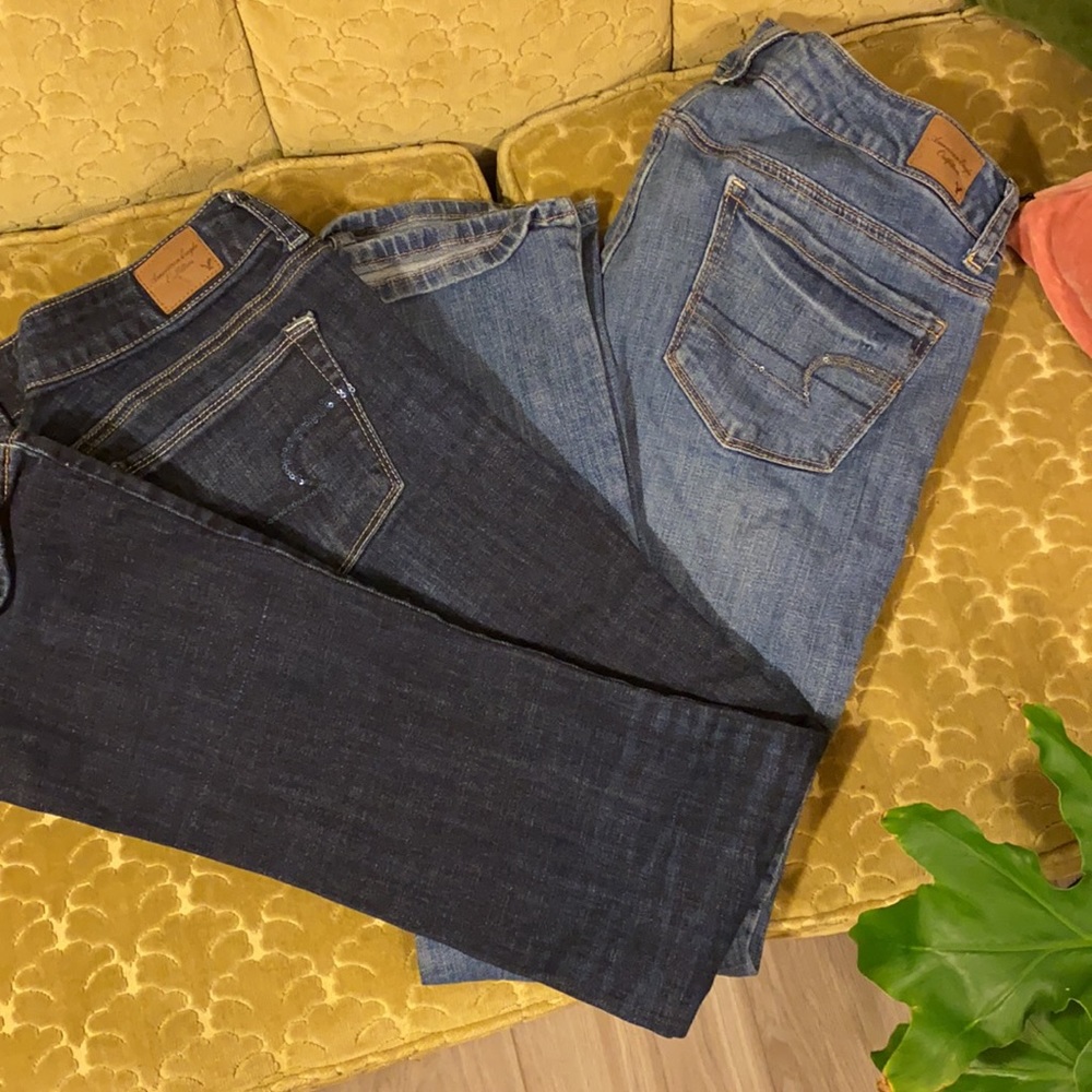 AE skinny kick jeans- 2 pack bundle!